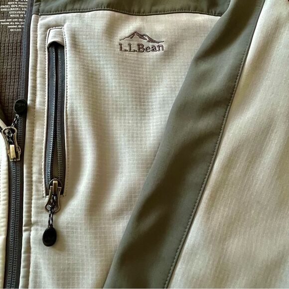 L.L.Bean Men's Jacket Windproof Softshell Coat Size Small Gray - Picture 3 of 10